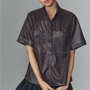 NWT 2X Anthropologie Maeve Jeannie Henley Shirt